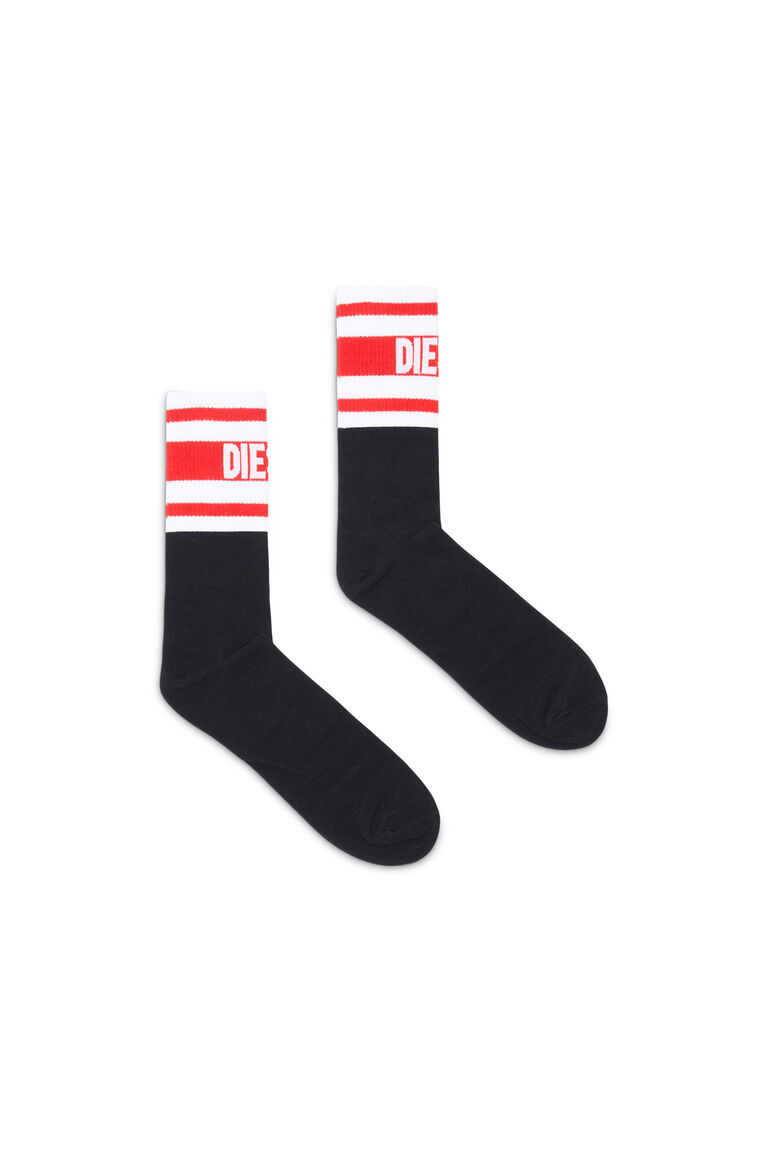 SKM-RAY Man: Socks with striped logo cuffs | Diesel 00S6U00CGBK