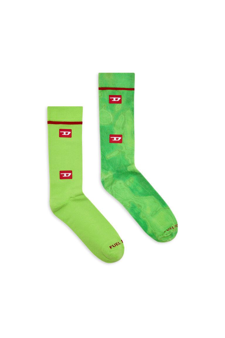 Men's Two-pack of bright socks with D logo | SKM-RAY-TWOPACK Diesel 00SAYH0QHAN