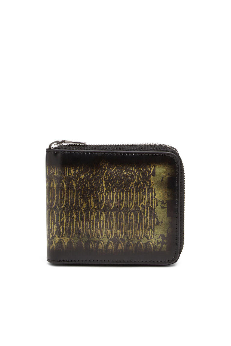 BI-FOLD COIN ZIP XS Man: Zip-around wallet camo-print leather | Diesel 8052105694228