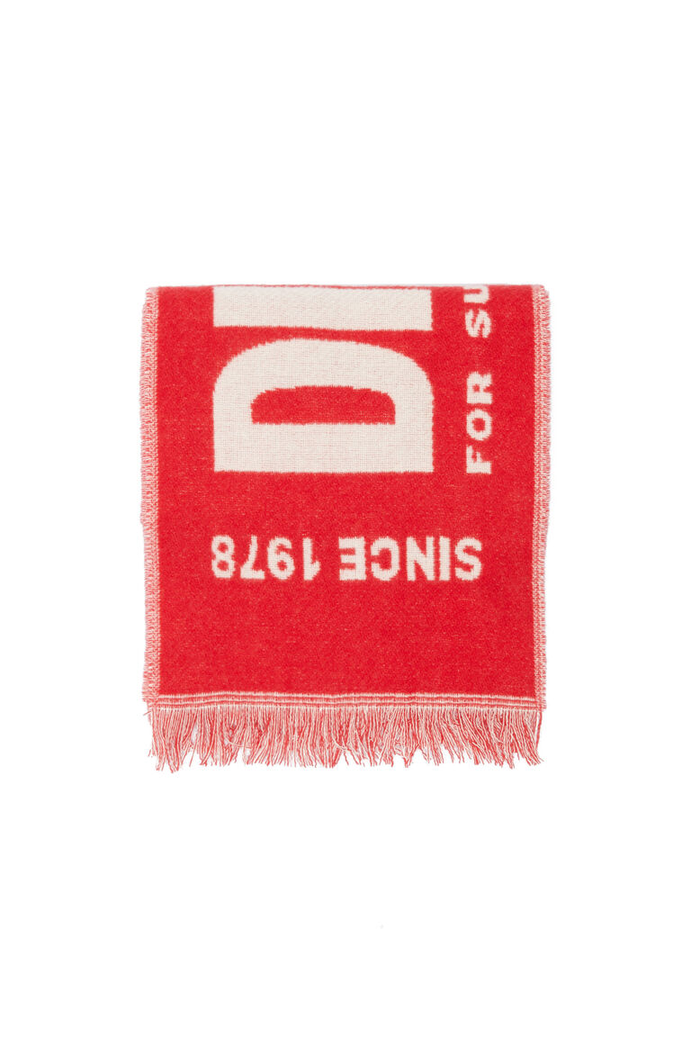 S-BISC-NEW Man: Blended wool scarf with jacquard logo | Diesel 8052105709359
