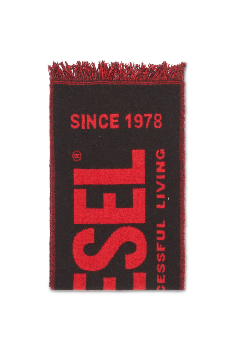 S-BISC-NEW Man: Blended wool scarf with jacquard logo | Diesel 8059038598470