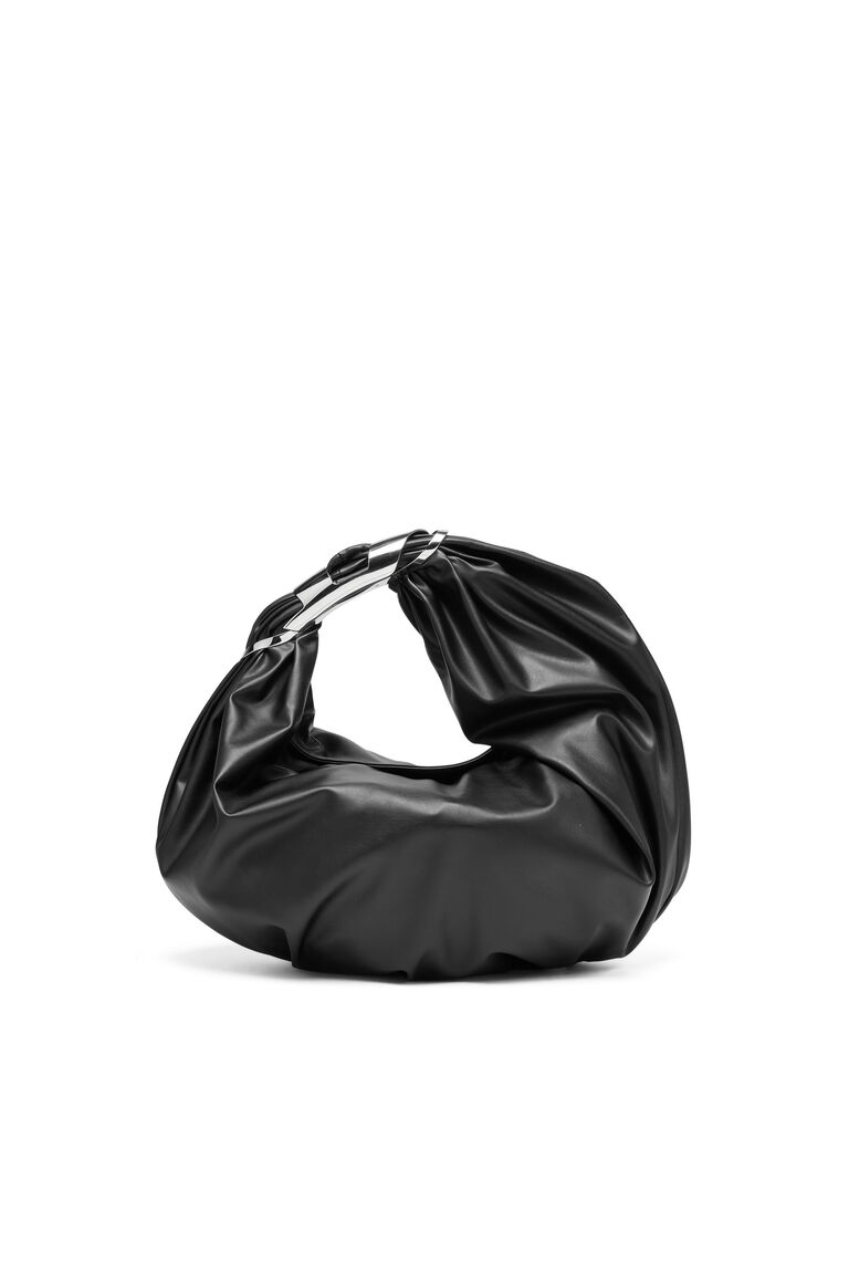 Women's Grab-D Hobo M Shoulder Bag - Embellished hobo bag in stretch PU | GRAB-D HOBO M Diesel 8059038915079