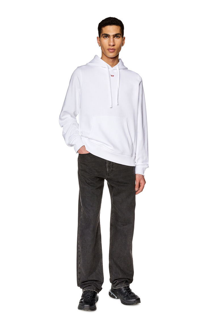 S-GINN-HOOD-D Man: Cotton hoodie with mini D patch | Diesel A040730GEAD