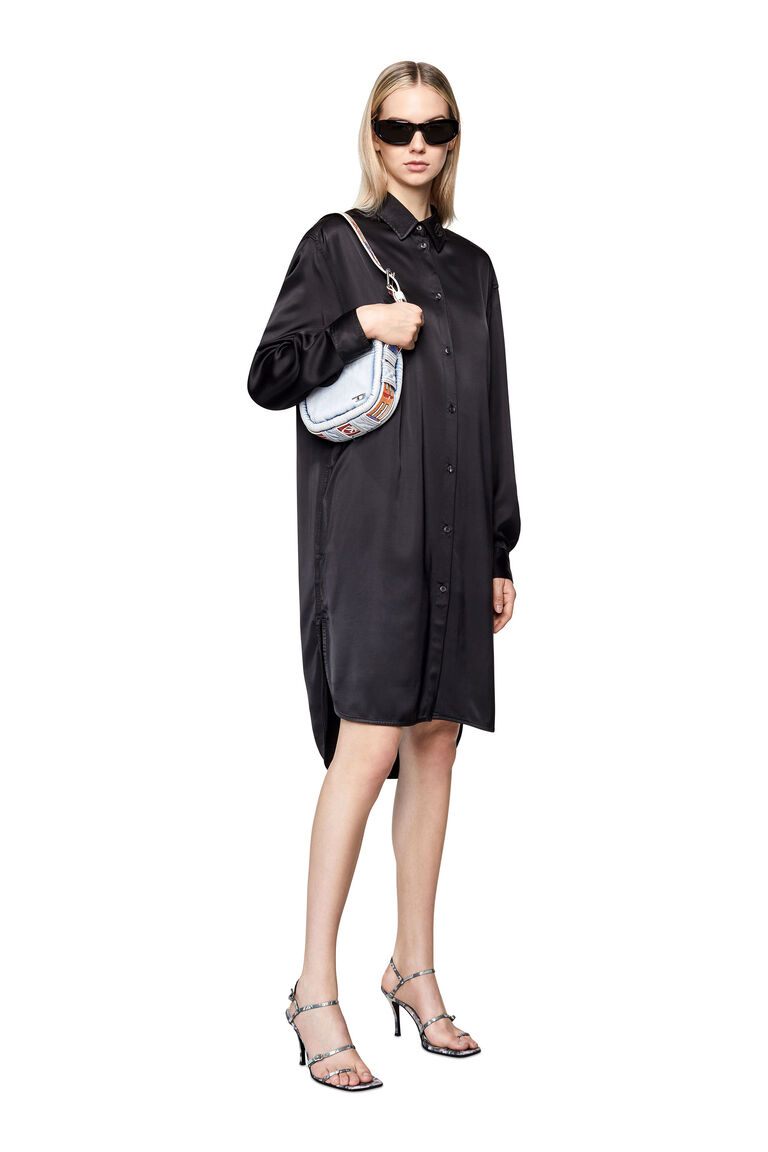 D-LUNAR-SAT Woman: Fashion Show shirt dress with logo | Diesel A061150AGAX