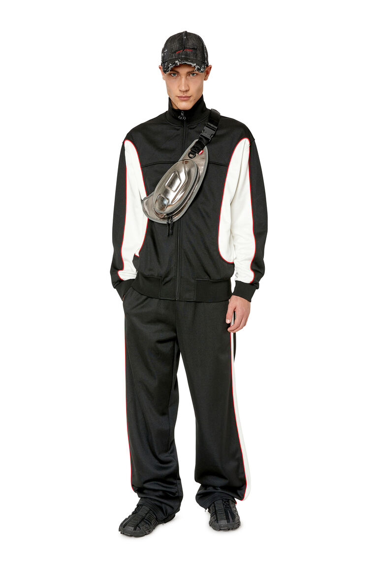 Men's Track jacket with colour-block sides | S-RELIK Diesel A084790GRBN