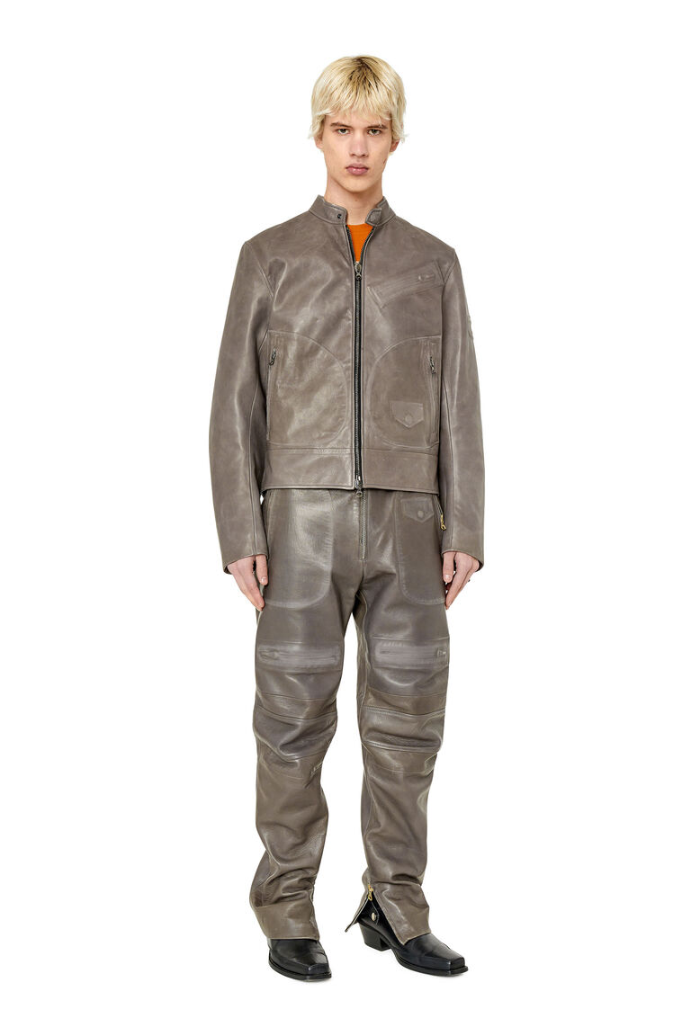 L-JOSH Man: Biker jacket in bonded leather | Diesel A086000AIAR