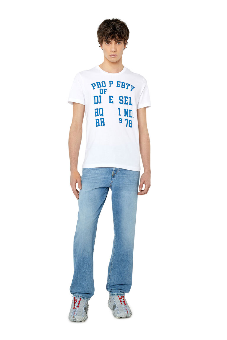 Men's T-shirt with Property of Diesel print | T-DIEGOR-K59 Diesel A086890GRAI