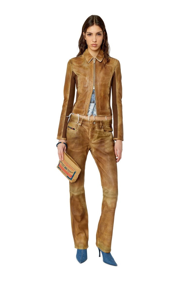 L-TEXA Woman: Pants in perforated leather | Diesel A087980WEAU