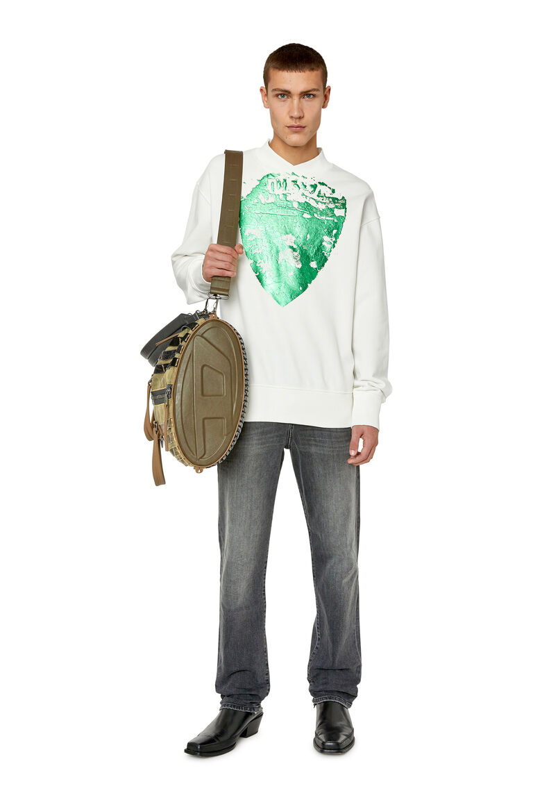 S-MACKIS-G1 Man: Sweatshirt with cracked foil print | Diesel A090160AJIH