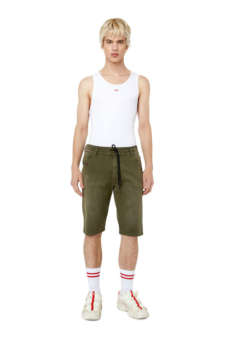 D-KROOSHORT-Z JOGGJEANS Man: Coloured shorts in Track Denim | Diesel A091150670M