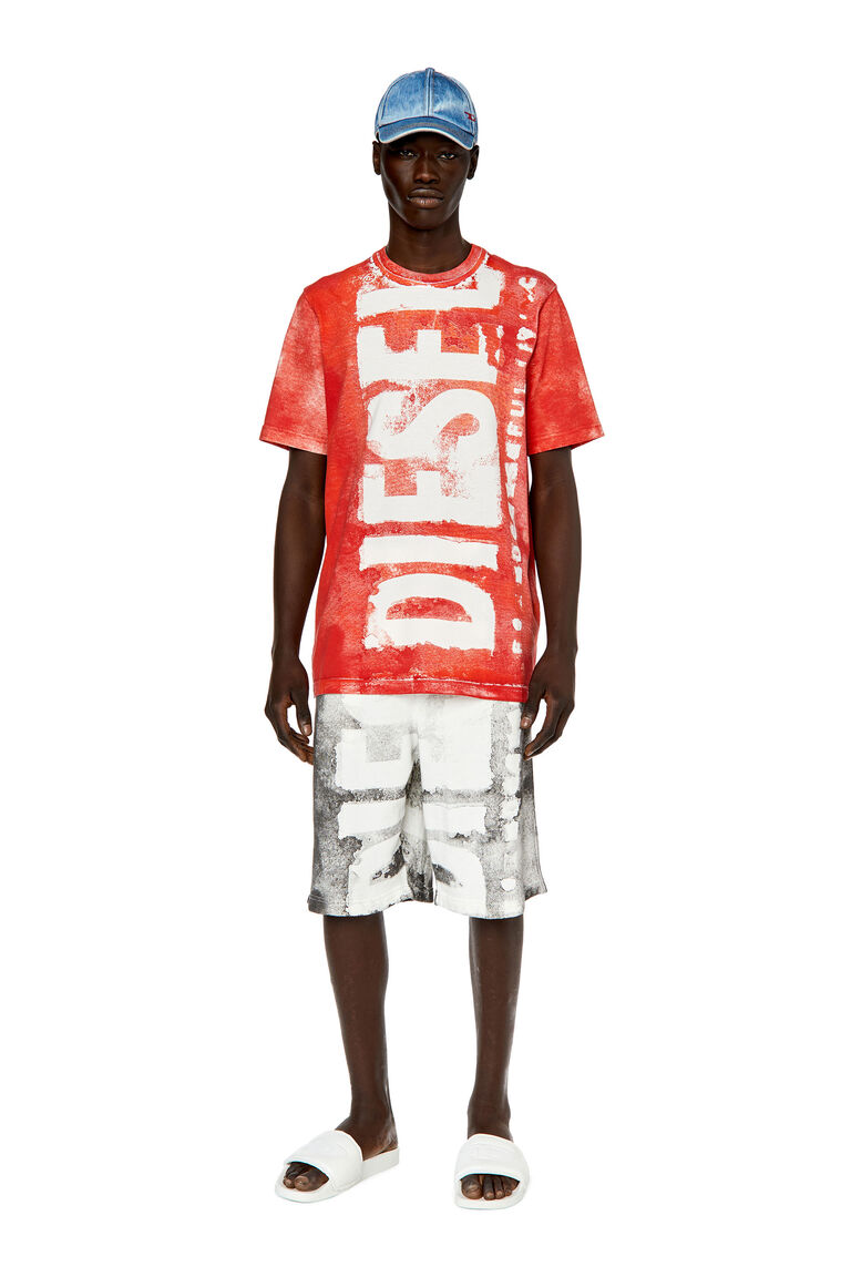T-JUST-G12 Man: T-shirt with bleeding logo | Diesel A092710AIJV