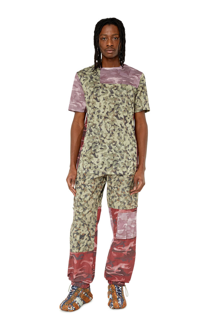 AMWB-SIFAN-HT08 Man: 2-in-1 pants with contrast camo prints | Diesel A094240CJAI