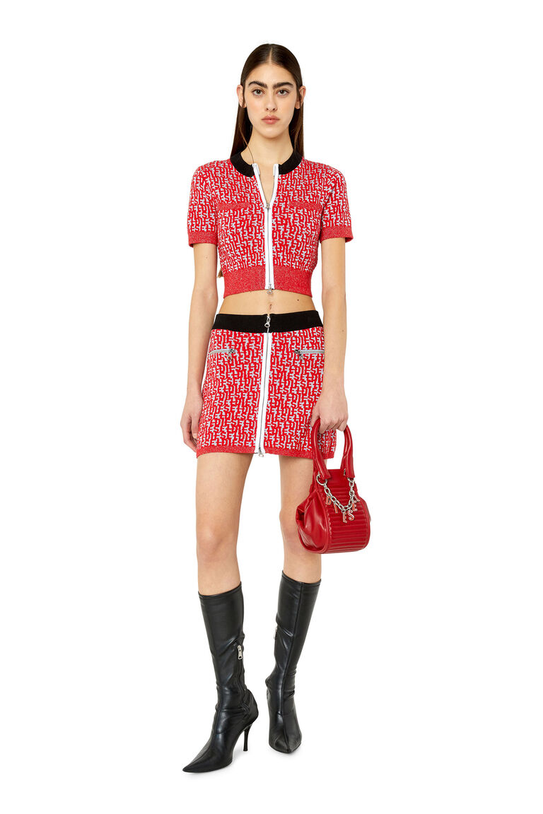 M-ATHILDE Woman: Mini cardigan with boucl谷-knit monogram | Diesel A094300LGAQ