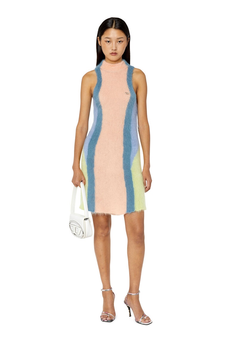 M-IRELLA Woman: Colour-block mini dress in mohair blend | Diesel A094550QWTK