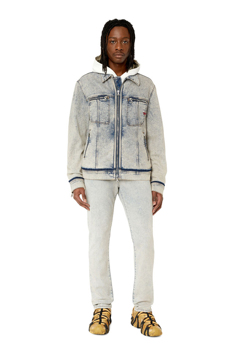 D-BARCY-RE Man: Regular-fit trucker jacket with acid wash | Diesel A0963509F12