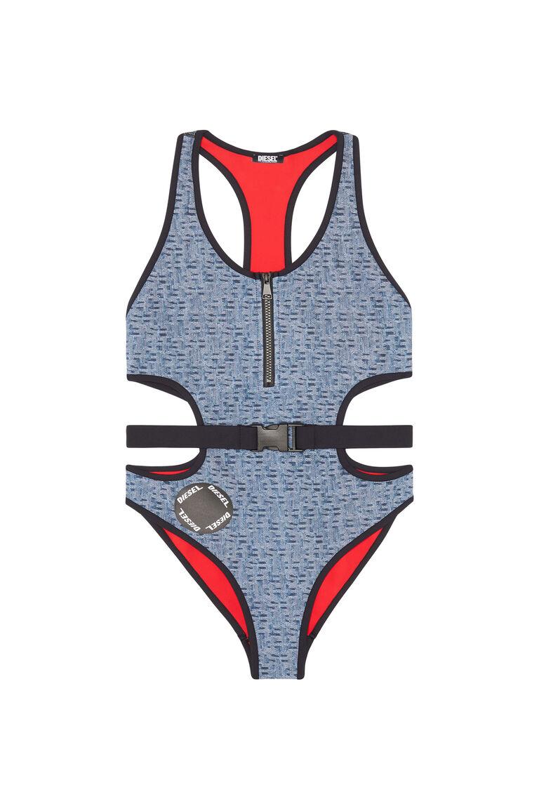 BFSW-DIVERA Woman: Cut-out swimsuit with monogram print | Diesel A096680JMAJ