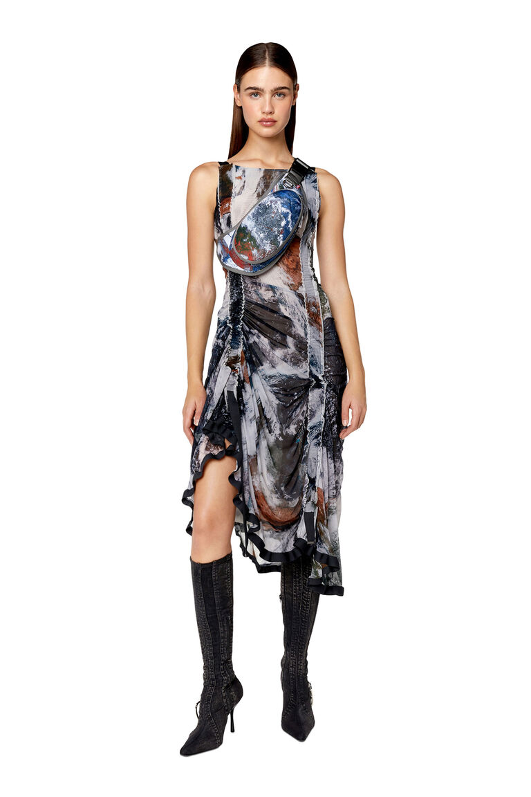 Women's Draped dress with Planet print | D-TYLER Diesel A104200KHAP