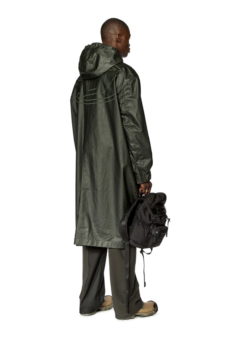 Men's Long jacket in coated cotton twill | J-COAT Diesel A104900CMAN