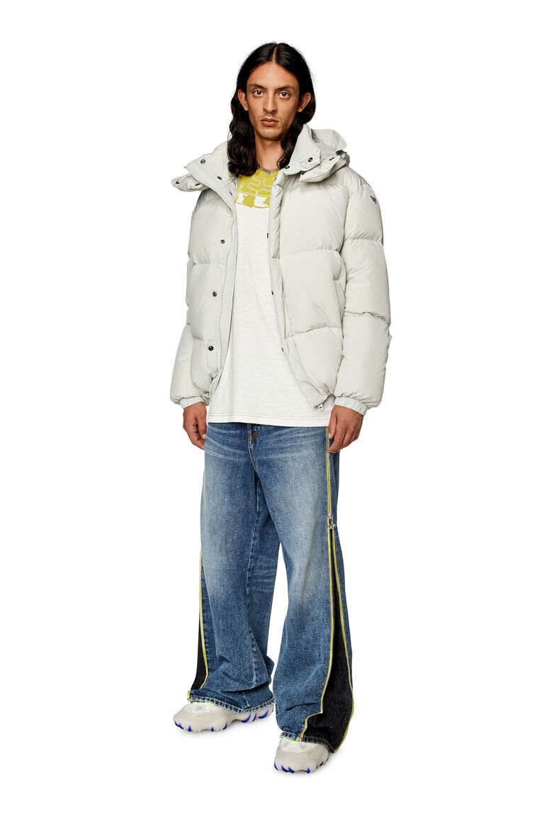 W-ROLFYS: Men's Puffer jacket in recycled nylon taslan | Diesel A106010AEAI