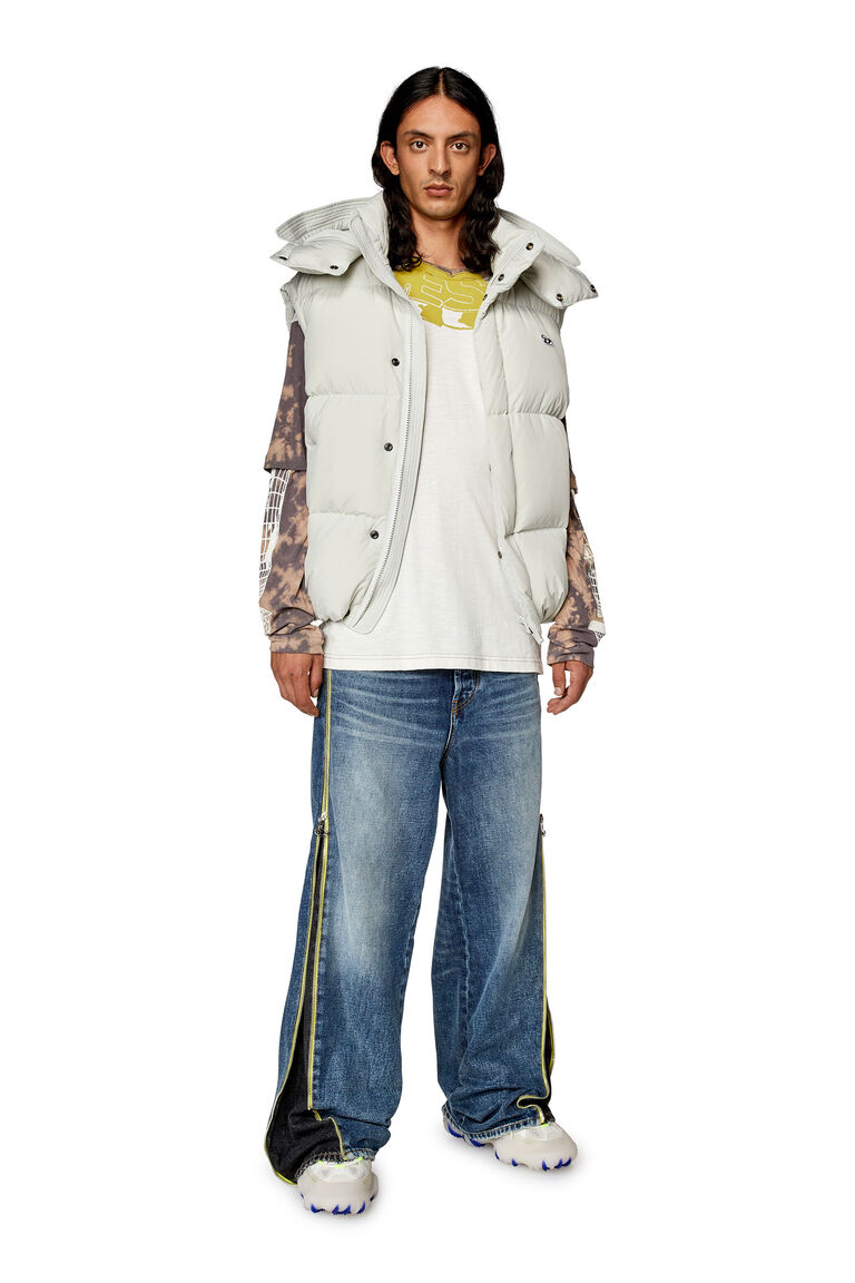 W-ROLFYS: Men's Down vest, sleevless jacket in nylon | Diesel A106020AEAI