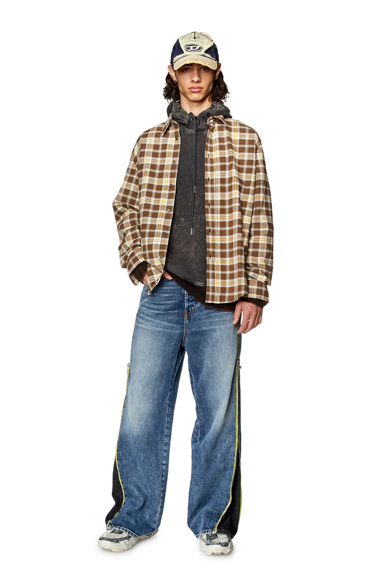 Men's Shirt in checked flannel | S-UMBE-CHECK-NW Diesel A106200SHAW