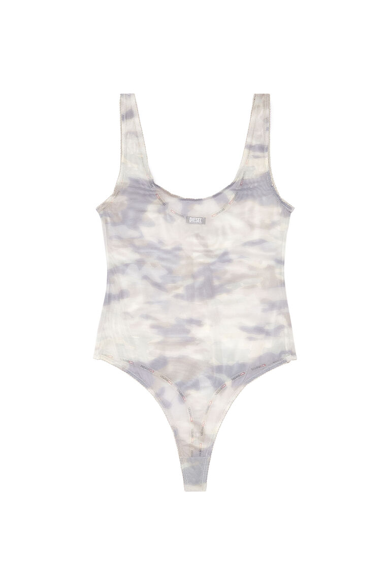 Women's Thong bodysuit in camo stretch mesh | UFBY-YOMA Diesel A107520AKAY