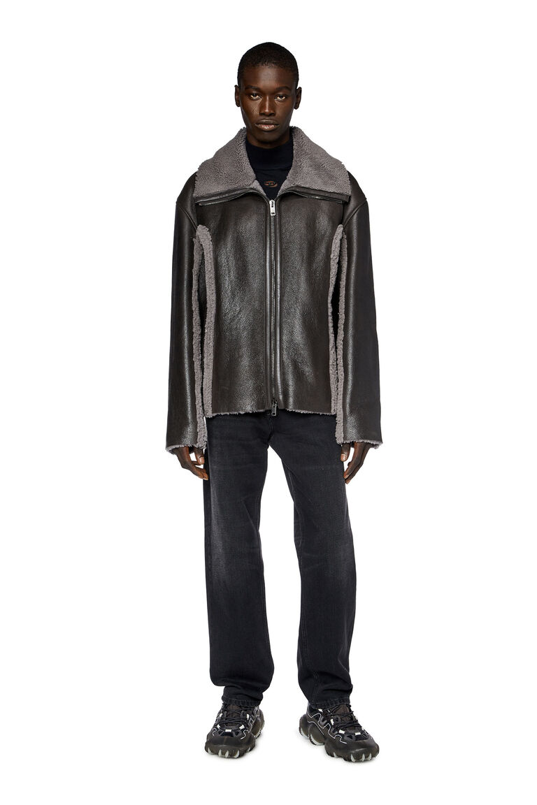 Men's Oversized shearling jacket | L-BROWNY Diesel A107710WFAS