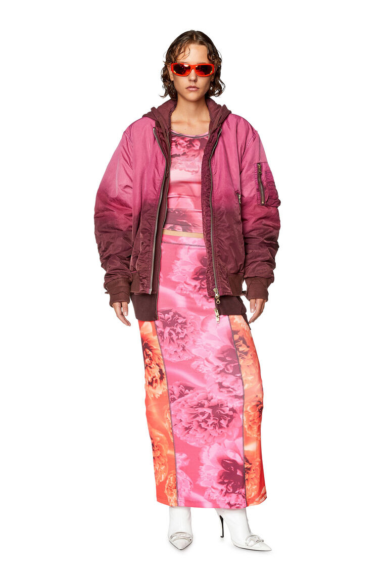 Women's Long skirt with flower print | O-CLAIRINNE Diesel A110990CKAD