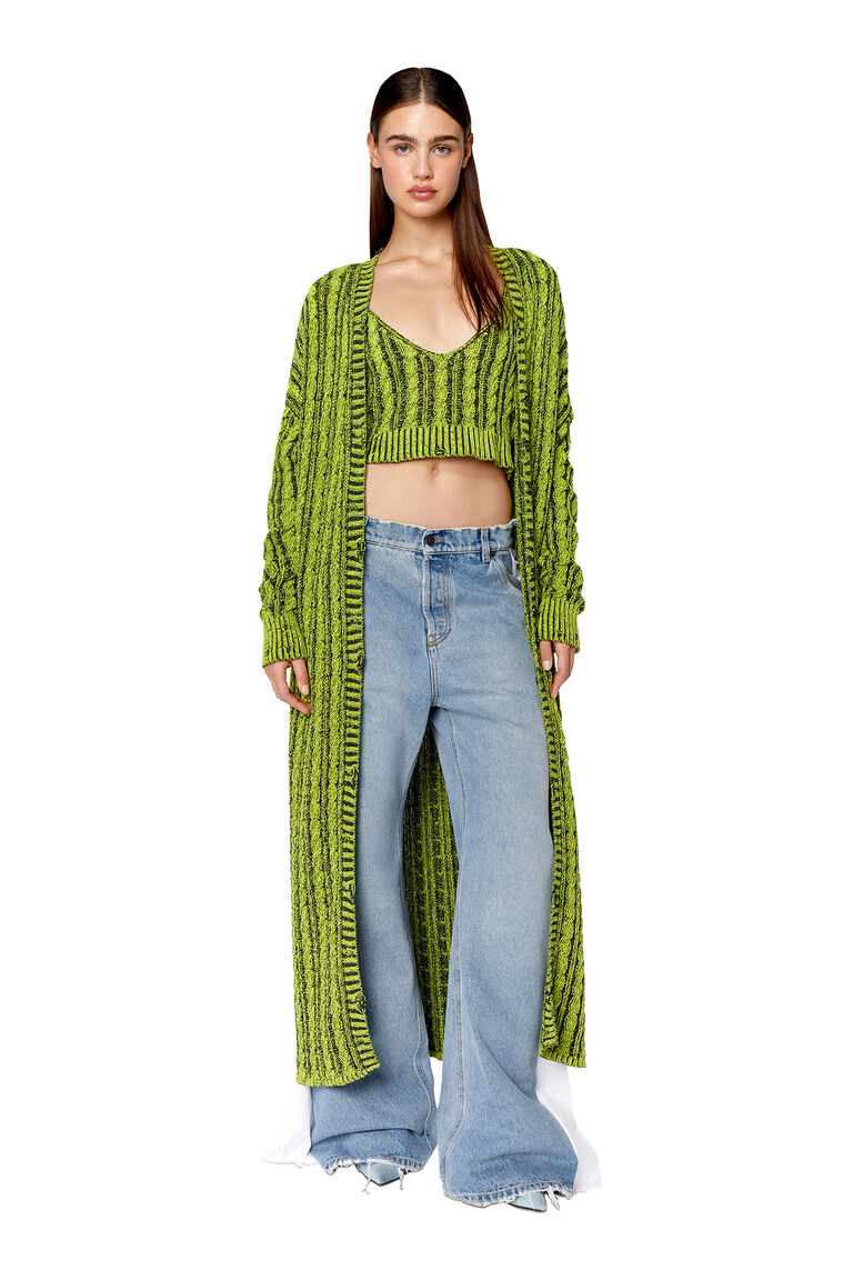 Women's Crop top in cable-knit chenille | M-MILOS Diesel A111690GEAZ