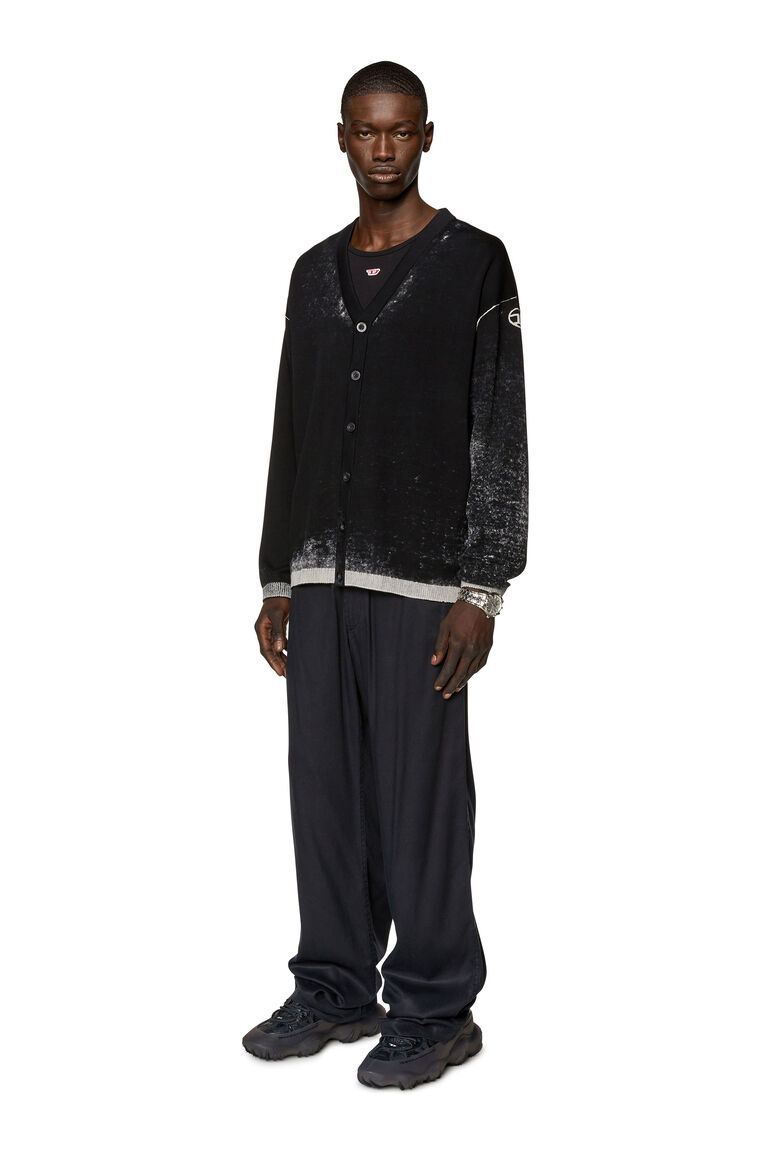 Men's Reverse-print cotton cardigan | K-LARENCE-CARDIGAN-B Diesel A111900BEAR