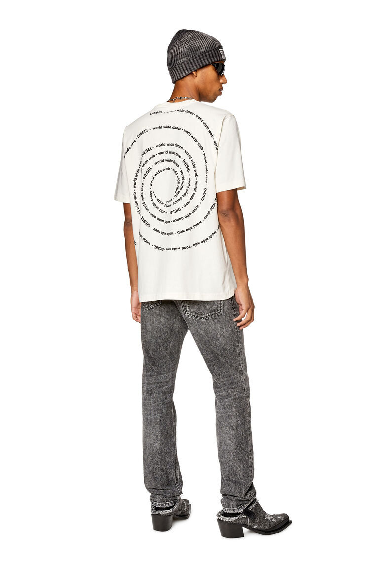 Men's T-shirt with spiral Diesel print | T-JUST-L8 Diesel A113430DMAA