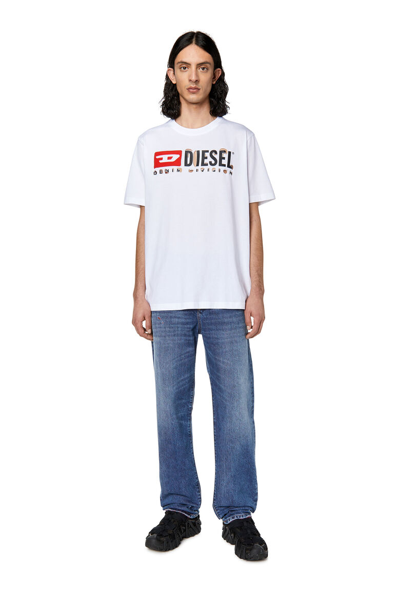 T-JUST-DIVSTROYED Man: T-shirt with peel-off letters | Diesel A114210BLAP