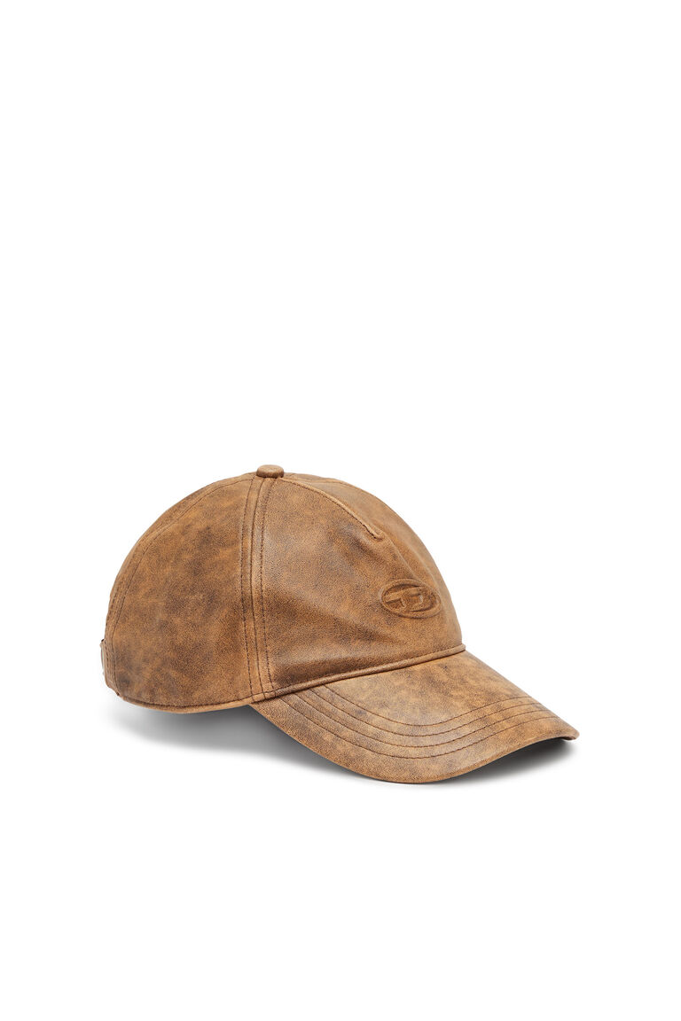 Men's Baseball cap in treated leather | C-BAR Diesel A115430PFAN
