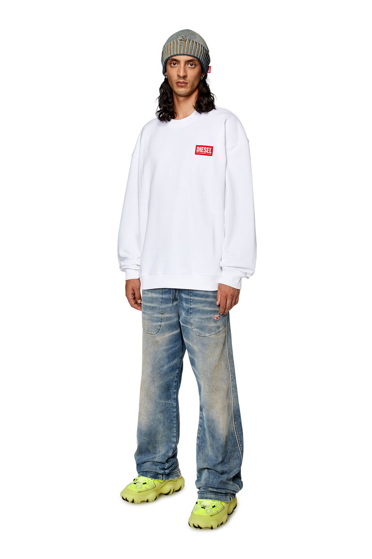 Men's Oversized sweatshirt with logo patch | S-NLABEL-L1 Diesel A115910ILAC