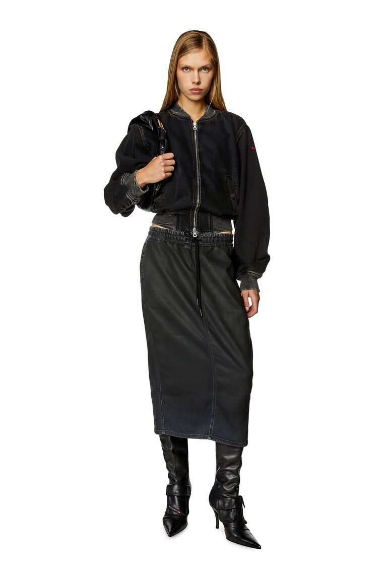 Women's Skirt in coated denim | DE-OREN JOGG Diesel A12770068HU