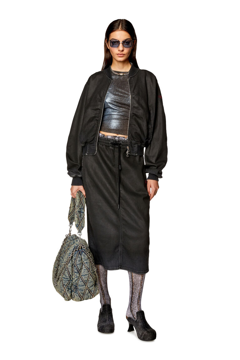 Women's Bomber jacket in coated denim | DE-KIDDO JOGG Diesel A12997068HU