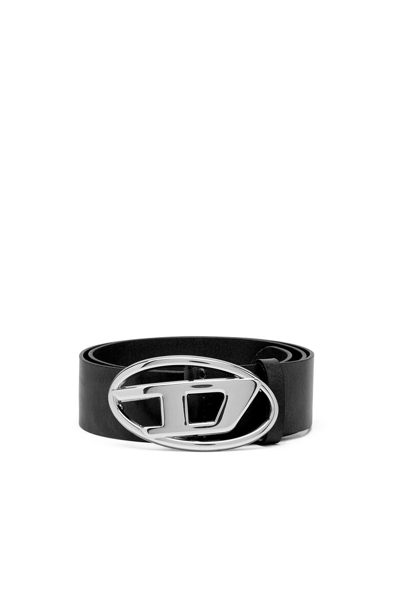 B-1DR Woman: leather Belt with silver D logo buckle | Diesel X08727PR666