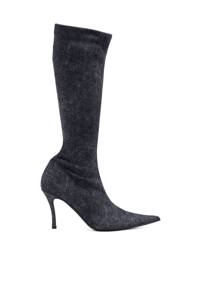 D-VENUS KBT Woman: Knee-high boots in stretch denim | Diesel Y02917P0585
