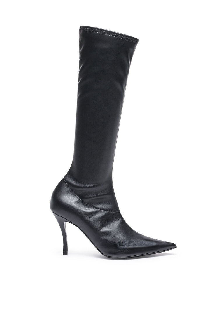 D-VENUS KBT Woman: Knee-high boots in coated stretch fabric | Diesel Y02917P4727
