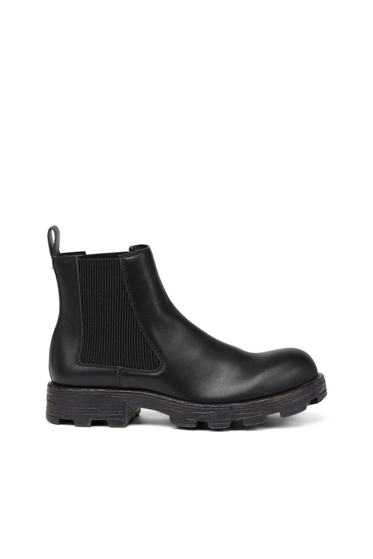 D-HAMMER LCH Man: Leather Chelsea boots with chunky sole | Diesel Y03083P0927
